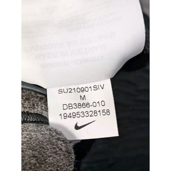 Nike Pants Womens Medium Joggers Big Swoosh Logo Pockets Elastic Waist Black - Picture 5 of 11